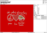 Valleytext 04 Embroidery File 6 sizes