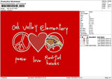 Valleytext 04 Embroidery File 6 sizes