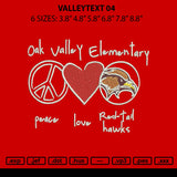 Valleytext 04 Embroidery File 6 sizes