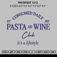 Pasteltext 1312 Embroidery File 6 sizes