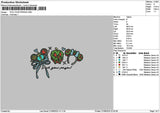 Apple Melt Embroidery File 6 sizes