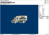 Truck Text 2802 Embroidery File 6 sizes