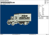 Truck Text 2802 Embroidery File 6 sizes