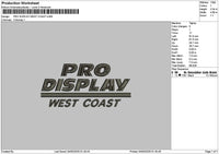 Prodisplaytext Embroidery File 6 sizes