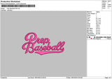 Baseballtext 1607 Embroidery File 6 sizes