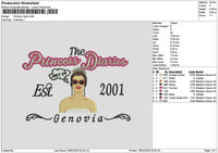Princesstext 1802 Embroidery File 6 sizes