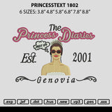 Princesstext 1802 Embroidery File 6 sizes