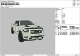 White Truck 1500 Embroidery File 6 sizes
