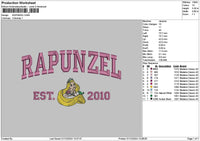 Rapunzeltext0112 Embroidery File 6 sizes