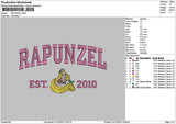 Rapunzeltext0112 Embroidery File 6 sizes