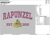 Rapunzeltext0112 Embroidery File 6 sizes