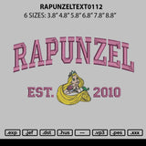 Rapunzeltext0112 Embroidery File 6 sizes