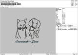 Cat Dog Outline 02 Embroidery File 6 sizes