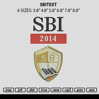 Sbitext Embroidery File 6 sizes