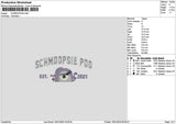 Purple Monster 01 Embroidery File 6 sizes