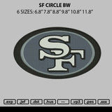 Sf Circle Bw Embroidery File 6 sizes