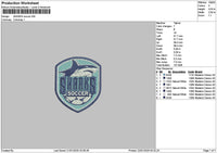 Sharkstext 2201 Embroidery File 6 sizes