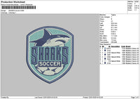 Sharkstext 2201 Embroidery File 6 sizes
