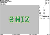 Shiztext Embroidery File 6 sizes