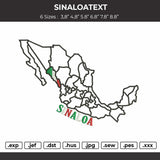 Sinaloatext Embroidery File 6 sizes