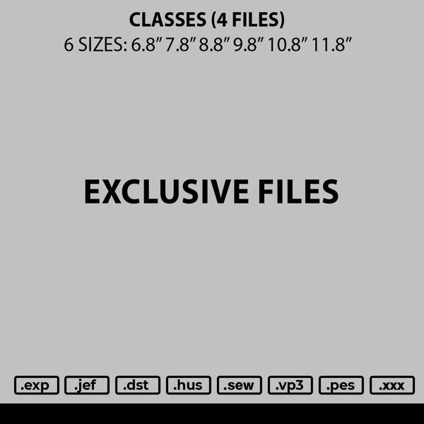 Classes Embroidery 4 Files