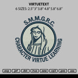 Virtuetext Embroidery File 6 sizes