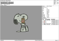 Snoopy Anw Embroidery File 6 sizes