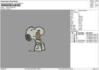 Snoopy Anw Embroidery File 6 sizes