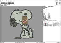 Snoopy Anw Embroidery File 6 sizes