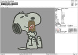 Snoopy Anw Embroidery File 6 sizes