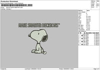 Snoopy Smarter Embroidery File 6 sizes