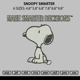 Snoopy Smarter Embroidery File 6 sizes