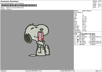 Snoopy Cola Cherry Embroidery File 6 sizes