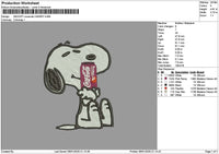 Snoopy Cola Cherry Embroidery File 6 sizes