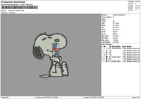 Snoopy Redbull 03 Embroidery File 6 sizes