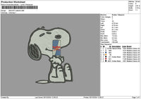 Snoopy Redbull 03 Embroidery File 6 sizes