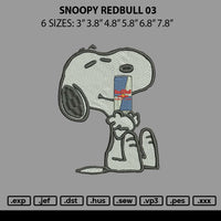 Snoopy Redbull 03 Embroidery File 6 sizes