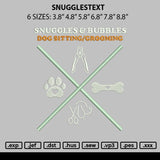 Snugglestext Embroidery File 6 sizes