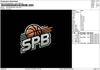 Basketballtext 2202 Embroidery File 6 sizes