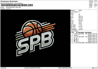 Basketballtext 2202 Embroidery File 6 sizes