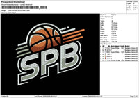 Basketballtext 2202 Embroidery File 6 sizes