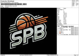 Basketballtext 2202 Embroidery File 6 sizes