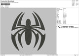 Spider Embroidery File 6 sizes