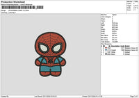 Spider Chibi V3 Embroidery File 6 sizes