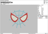 Spiderface0601 Embroidery File 6 sizes