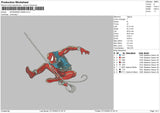 Spider W Embroidery File 6 sizes