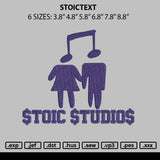 Stoictext Embroidery File 6 sizes