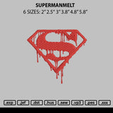 Superman Melt Embroidery File 6 sizes