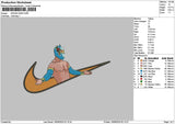 Swoosh Wolfman Embroidery File 6 sizes