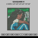 Szasquare 01 Embroidery File 6 sizes